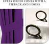 100% Polyester Double Pinch Pleat Blackout Window Curtain Panel & Drapes and Thermal Insulation (Purple, 60 Inch by 96 Inch- 1 Panel) view 2