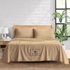 1000-TC Queen Size 4 Piece Sheet Set - Comfy Sheets, Peruvian Pima Cotton Hotel Luxury Bed Sheets for Women, Men, Kids & Teens - Deep Pocket Easy-Fits up to 14-16" Mattress (Stripe, Taupe) view 1