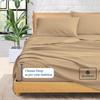 1000-TC Queen Size 4 Piece Sheet Set - Comfy Sheets, Peruvian Pima Cotton Hotel Luxury Bed Sheets for Women, Men, Kids & Teens - Deep Pocket Easy-Fits up to 14-16" Mattress (Stripe, Taupe) view 4