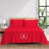 1000-TC Queen Size 4 Piece Sheet Set - Comfy Sheets, Peruvian Pima Cotton Hotel Luxury Bed Sheets for Women, Men, Kids & Teens - Deep Pocket Easy-Fits up to 26-30" Mattress (Stripe, Red) view 1