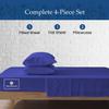 1000-TC King Size 4 Piece Sheet Set - Comfy Sheets, Peruvian Pima Cotton Hotel Luxury Bed Sheets for Women, Men, Kids & Teens - Deep Pocket Easy-Fits up to 26-30" Mattress (Stripe, Royal Blue) view 3