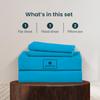 1000-TC Queen Size 4 Piece Sheet Set - Comfy Sheets, Peruvian Pima Cotton Hotel Luxury Bed Sheets for Women, Men, Kids & Teens - Deep Pocket Easy-Fits up to 10-12" Mattress (Solid, Turquoise) view 2