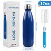 BOGI 2 Pack 17oz Insulated Water Bottle Double Wall Vacuum Stainless Steel Water Bottles, Leak Proof Metal Sports Water Bottle Keeps Drink Hot & Cold - Perfect for Outdoor Sports Camping (Mint+Dblue) view 2