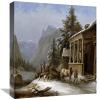 16 in. Winter in The Bavarian Alps Art Print - Jakob Gauermann view 1