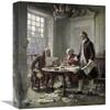 16 in. Drafting The Declaration of Independence Art Print - Jean Leon Gerome Ferris view 1