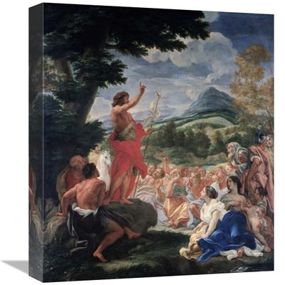 16 in. The Sermon of St. John The Baptist Art Print - Baciccio