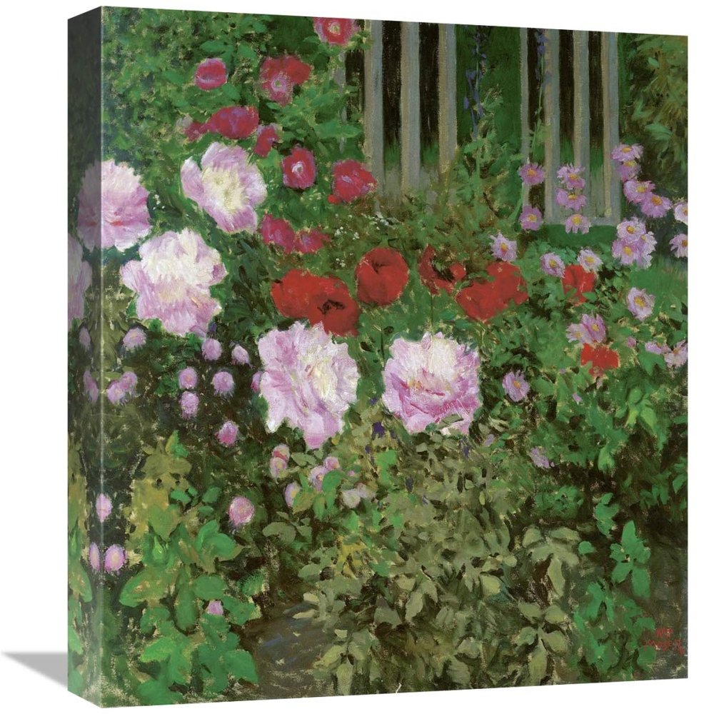 16 in. Flowers & Garden Fence Art Print - Koloman Moser
