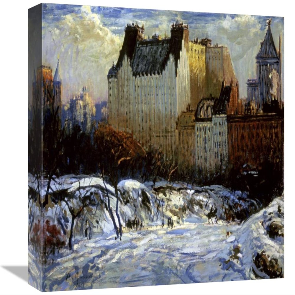 16 in. A View of The Plaza from Central Park Art Print - Arthur Clifton Goodwin