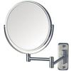 8 in, 8X-1X Wall Mount Mirror, Double Arm, Nickel view 1