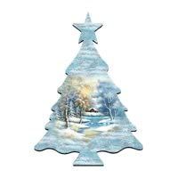 Scenic Winter Tree Wooden Decorative Door Hanger
