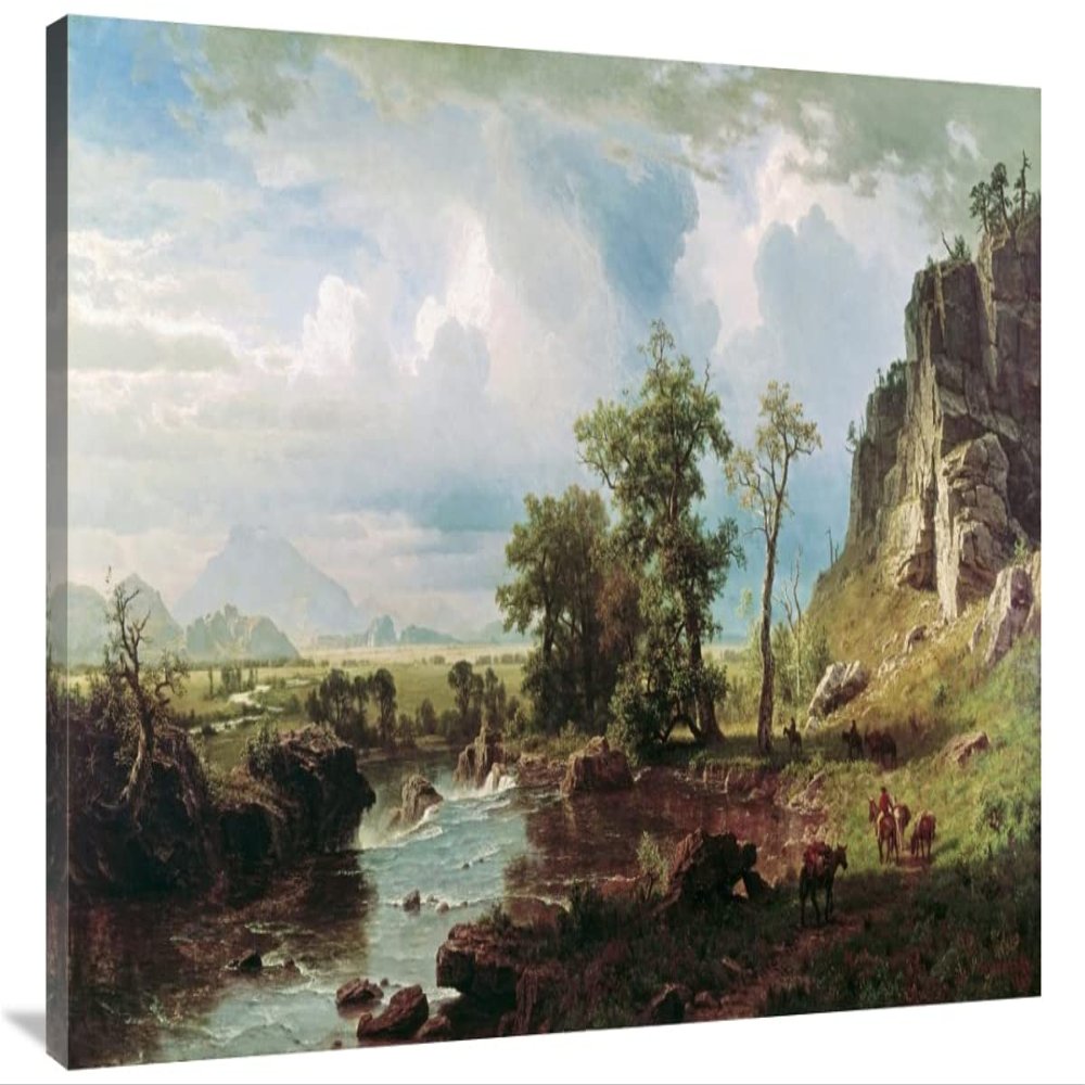 40 in. Platte River Art Print - Albert Bierstadt
