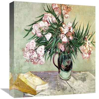 16 in. Still Life - Vase with Oleanders & Books Art Print - Vincent Van Gogh