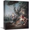 16 in. Flower Gatherers Art Print - Francois Boucher view 1