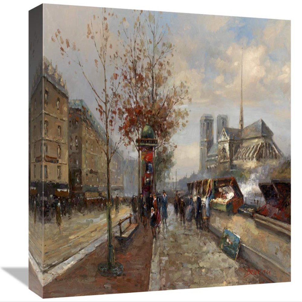 12 x 16 in. Parisian Outdoor Market Art Print - Hovely