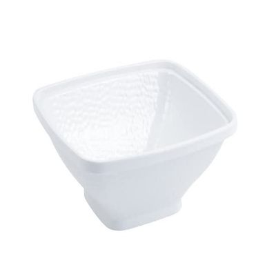 10.25 x 9 x 4 in. Dynasty Square Bowl, White