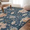 8 x 8 ft. Hand Tufted Wool Square Rug, Blue view 1