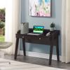 Convenience Concepts Newport Deluxe 2-Drawer Desk with Shelf, Espresso view 4