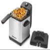 Elite Gourmet EDF1607# 800-Watt Mesh Basket 1.6 Quart / 6.5 Cup Oil Capacity, Electric Immersion Deep Fryer with Temperature Knob and Lid with View Window, stainless steel view 3