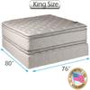 DS Solutions USA Serenity 2-Sided PillowTop (King) Medium Soft Mattress Set with Mattress Cover Protector - Sleep System with Enhanced Cushion Support, Fully Assembled, Longlasting view 2