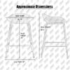 2xhome Set of 2 Black - 25" Seat Height Molded Plastic Bar Stool Modern Counter Stools with Backs and armless Metal Legs Black view 3