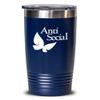 Anti-Social Butterfly Tumbler Travel Cup Gift for Antisocial Sister Club view 1