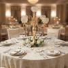 5 Arms Gold Candelabra Centerpiece 26 Inches Tall Chandelier Crystal Beaded Candle Holders for Table Centerpiece, Wedding Party Dinner Formal Events Gifts (Gold) view 4
