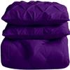 All-Season Oversized King Size Purple Pinch Pleated Comforter with 4 Corner Tabs 100% Organic Cotton 500 GSM Fill Goose Down Lightweight Super Plush Baffle Pintuck Comforter Only(1 Piece) view 1