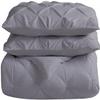 All-Season Oversized King Size Light Grey Pinch Pleated Comforter with 4 Corner Tabs 100% Organic Cotton 500 GSM Fill Goose Down Lightweight Super Plush Baffle Pintuck Comforter Only(1 Piece) view 1