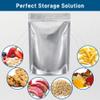 50 Packs Mylar Bags for Food Storage with Clear Window,1 QUART(9.44 Mil, 7"x 10") Reusable Mylar Bags with 400CC Oxygen Absorber for Grains, Wheat, Rice, Legumes, Meat Long Term Food Storage view 4