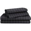 400 Thread Count 100% Egyptian Cotton Damask Sheets - Damask Stripe Dark Grey Twin 6 Piece Sheet Set - Ultra Soft Long Staple Cotton- Luxury Bed Sheet Set - 12" Deep Pockets - Oeko Tex Certified view 2