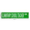 ArogGeld Elementary School Teacher Sign Elementary School Teacher Gift Elementary School Teacher Decor Metal Sign Custom Street Sign Retro Shabby Chic Wall Art Wall Hanger Home Decor Wall Decor view 2