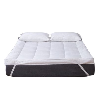 Twin Mattress Topper Futon Mattresses 6cm Thick Mattress Pad Down Alternative Fill Pillow Top Bed Topper Double Single Mattress Soft and Breathable(120x200cm)