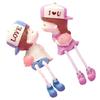 1pair Couple Kiss Resin Hanging Feet Doll Ornaments Unique Home Decoration for Entryway Office Bedroom Decorative Statues for and view 1