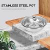 1set Stainless Steel Dual Flavor Hot Pot Divided Cooking Pot Bowls Spoon and Chopsticks for Family Gatherings view 4