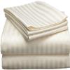 400 Thread Count 100% Egyptian Cotton Damask Sheets - Damask Stripe Ivory Full-XL 6 Piece Sheet Set - Ultra Soft Long Staple Cotton- Luxury Bed Sheet Set - 21" Deep Pockets - Oeko Tex Certified view 2