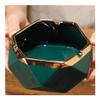 KKNH Ashtray Ashtray Ceramic Ashtrays Hexagonal Diamond Ash Tray Fashion Windproof Ashtray Household Living Room Decoration Accessories Suitable for Patio/Outdoor/Indoor Ashtray view 1