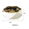 KKNH Ashtray Ashtray Ceramic Ashtrays Hexagonal Diamond Ash Tray Fashion Windproof Ashtray Household Living Room Decoration Accessories Suitable for Patio/Outdoor/Indoor Ashtray view 2