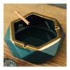 KKNH Ashtray Ashtray Ceramic Ashtrays Hexagonal Diamond Ash Tray Fashion Windproof Ashtray Household Living Room Decoration Accessories Suitable for Patio/Outdoor/Indoor Ashtray view 4