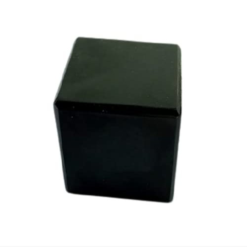 Black Tourmaline Natural Crystal Cube Meditation Palm Stone Home Dcor Rock