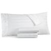 400 Thread Count 100% Egyptian Cotton Damask Sheets - Damask Stripe White Full-XL 6 Piece Sheet Set - Ultra Soft Long Staple Cotton- Luxury Bed Sheet Set - 12" Deep Pockets - Oeko Tex Certified view 1