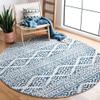 1 Piece Navy Blue Rug 12' x 15' Size 0.25-0.5 inch Pile Height Rectangular Shape Geometrical Pattern Extra Soft Fluffy | Polypropylene Material Bohemian & Eclectic Machine-Made Ivory Shade Indoor view 2