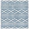 1 Piece Navy Blue Rug 12' x 15' Size 0.25-0.5 inch Pile Height Rectangular Shape Geometrical Pattern Extra Soft Fluffy | Polypropylene Material Bohemian & Eclectic Machine-Made Ivory Shade Indoor view 3