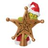 Department 56 Dr. Seuss Grinch Hiding Behind Star Sculpted Christmas Tree Topper, 8.5 Inch, Multicolor view 1