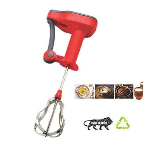 Hand Ble Kitchen Hand Blender Hand Blender Manual Whisker and Churner for Multi Purpose use Like Egg & Cream Beater, Milk Shake Maker, Lassi, Butter Milk Mixer, Red Color BY JK INTERNATIONAL