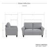 Lexicon Eloise Living Room Loveseat, Dark Gray view 2
