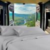 Mr Pandaa RV Twin 28 X 75 Sheet Set 400 Thread-Count 100% Egyptian Soft Cotton Made for RV, Camper, Boat & Motorhomes, Soft-Luxury 8-Inch Deep Pockets 4-PC RV-Sheets - Silver Grey Stripe view 1