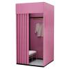 Clothing Store Fitting Room,Portable Changing Room Divider,with Shading Curtain And Hook Up,Black Frame,Temporary Locker Room,for Office Boutiques Cloakroom ( Color : H , Size : L100xW80xH200CM ) view 1