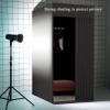 Clothing Store Fitting Room,Portable Changing Room Divider,with Shading Curtain And Hook Up,Black Frame,Temporary Locker Room,for Office Boutiques Cloakroom ( Color : H , Size : L100xW80xH200CM ) view 3