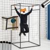 Clothing Store Fitting Room,Portable Changing Room Divider,with Shading Curtain And Hook Up,Black Frame,Temporary Locker Room,for Office Boutiques Cloakroom ( Color : H , Size : L100xW80xH200CM ) view 4
