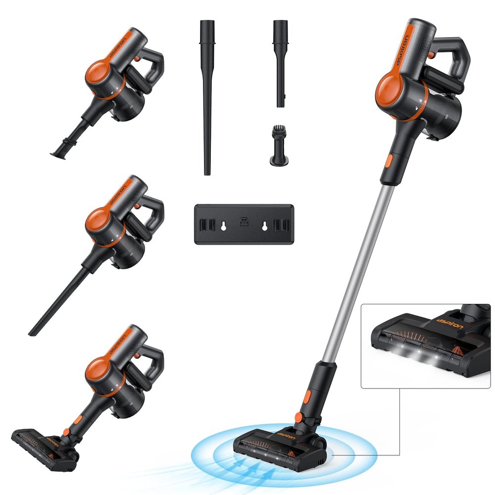 Aspiron AS-CA007 Stick Vacuums & Electric Brooms, Orange